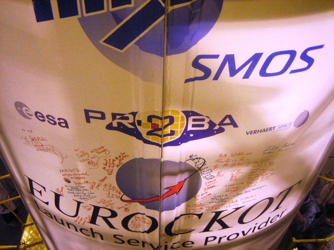 SMOS and Proba-2  logo on the Rockot fairing