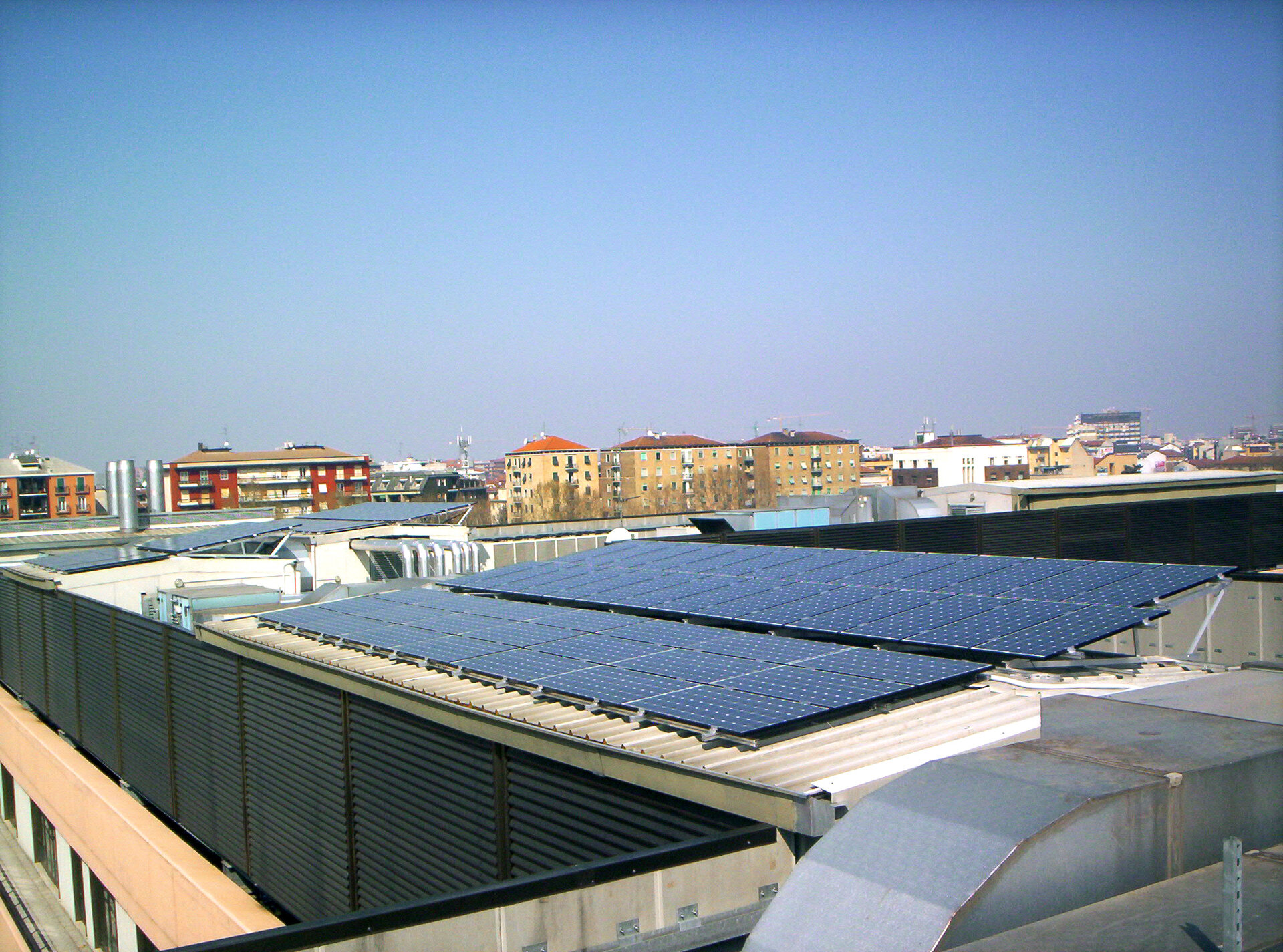 Solar cells on Lombardy Region building, Milan