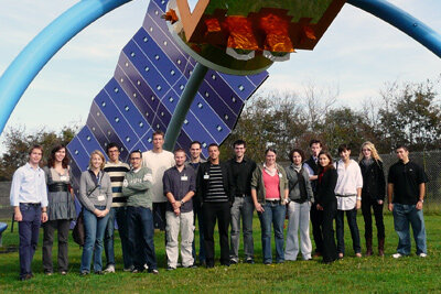 The students visiting Space Expo