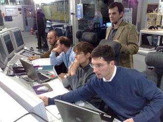 A. Accomazzo with Rosetta Flight Control Team during Steins encounter 2008