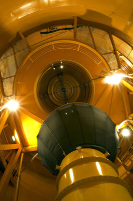 Interior of the drop tower