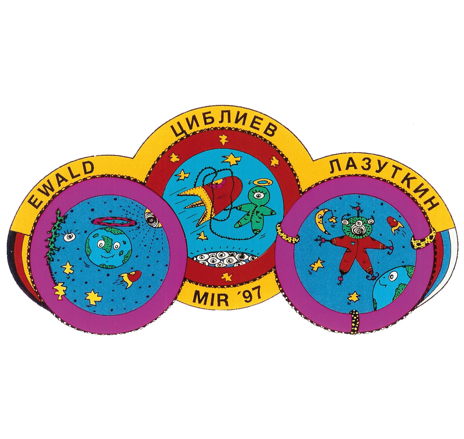 Soyuz TM-25 crew patch, 1997