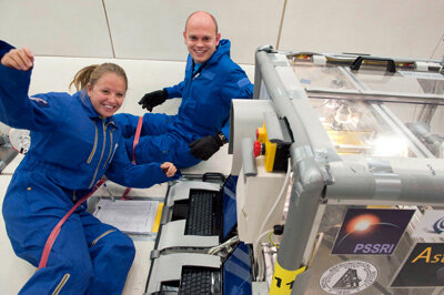 The UK-French team in microgravity