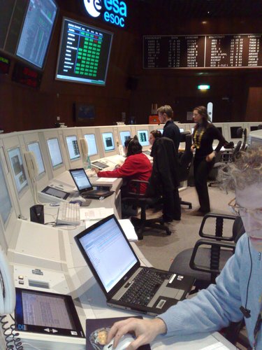 CryoSat-2 Flight Control Team members during simulation training 16 December 2009