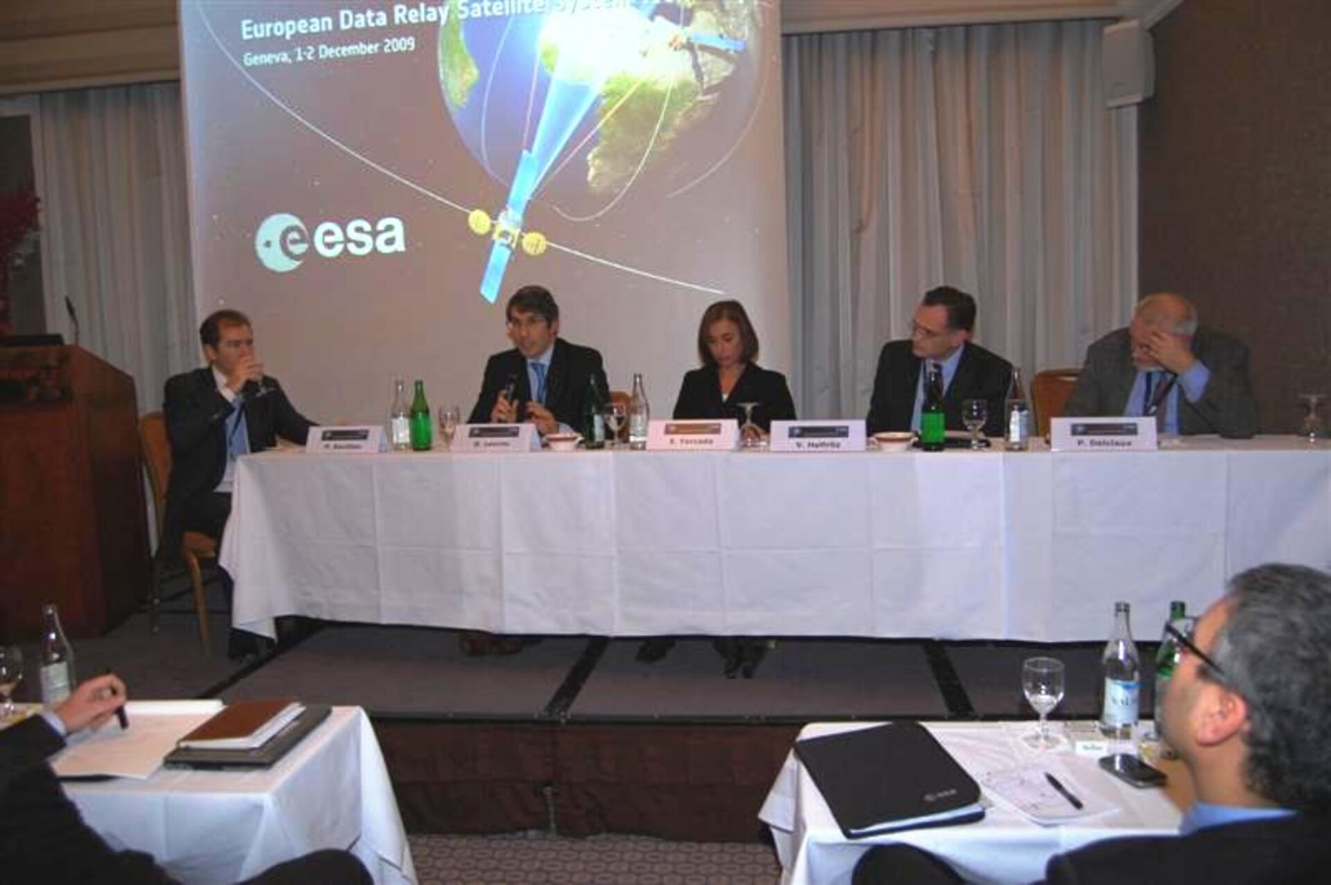 Delegates presenting at ESA's EDRS Workshop, Geneva