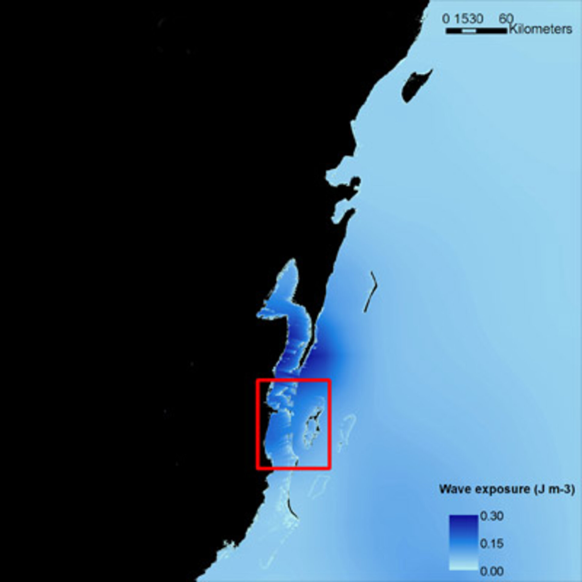 Exposure map for the Belize area