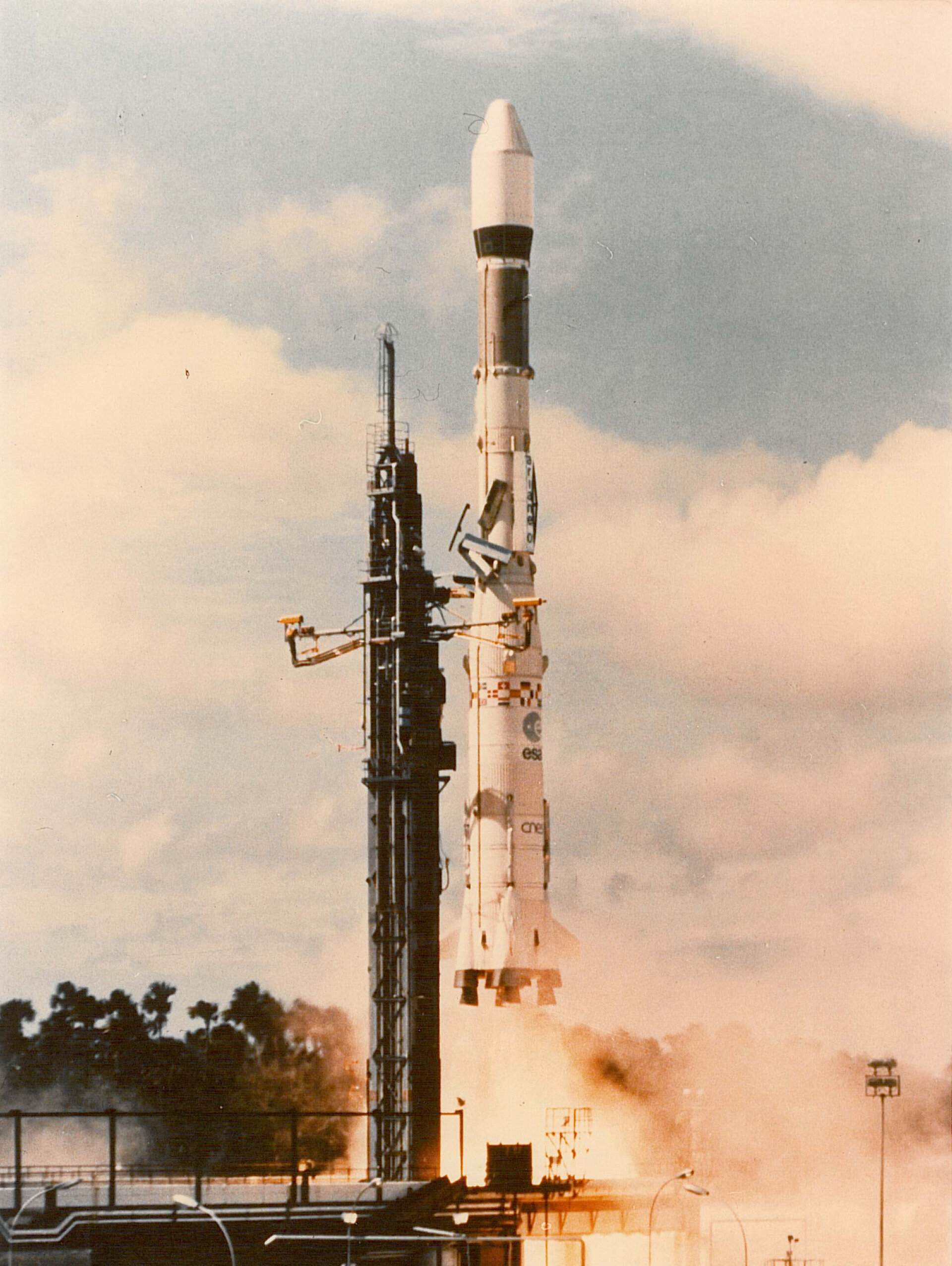 First launch of Europe's Ariane, 1979