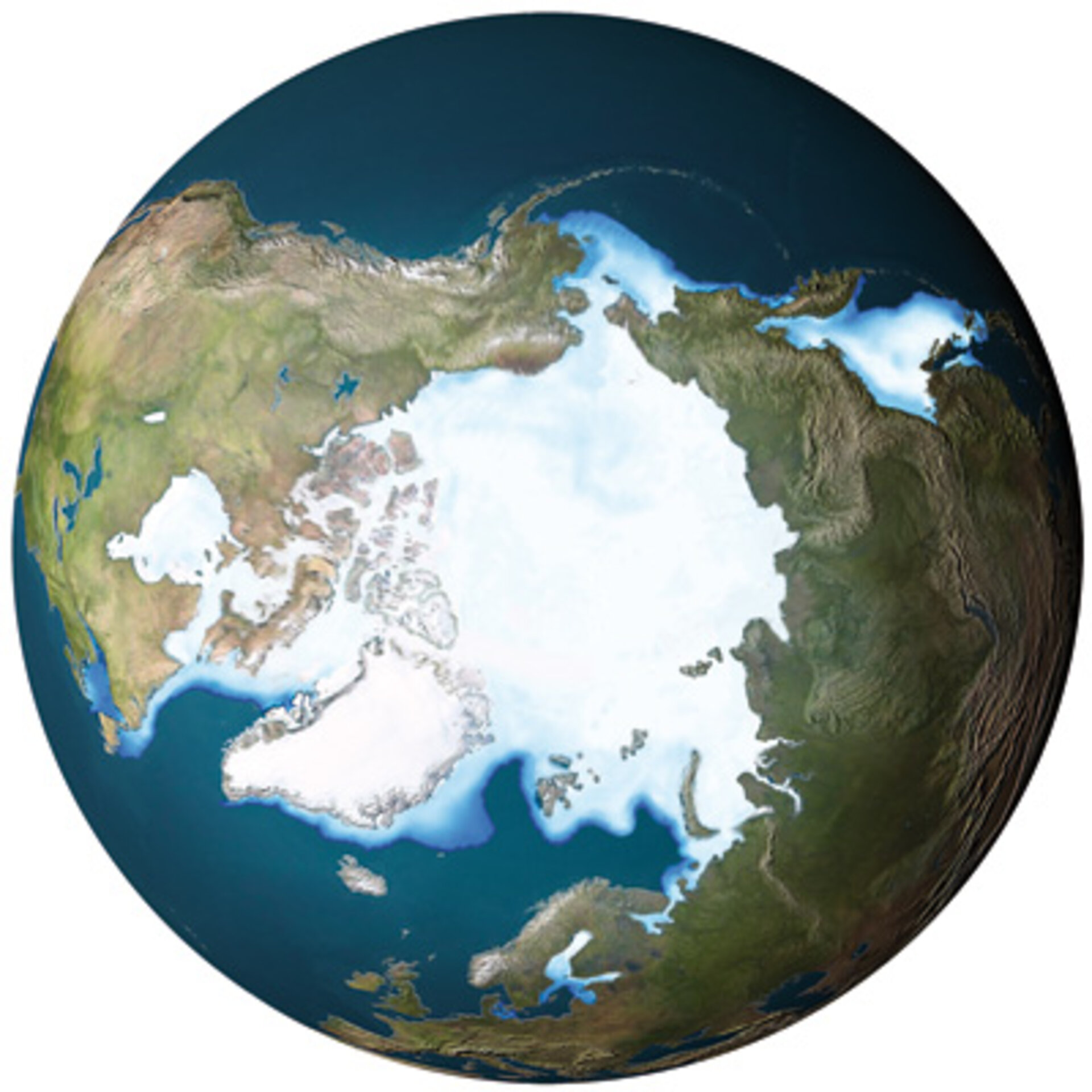 Die Eisbedeckung der Arktis 1980 und 2007