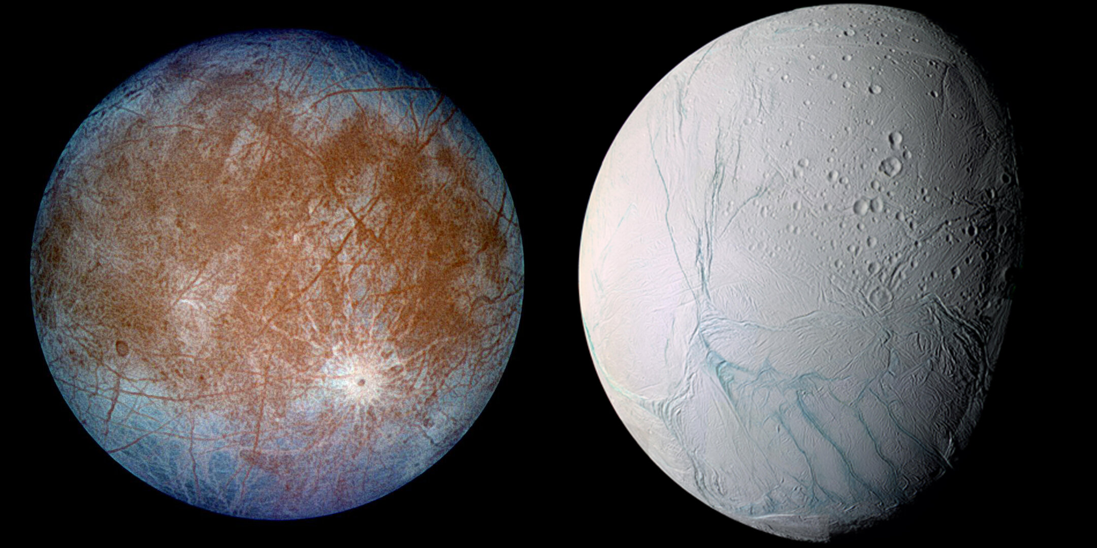 Europa and Enceladus