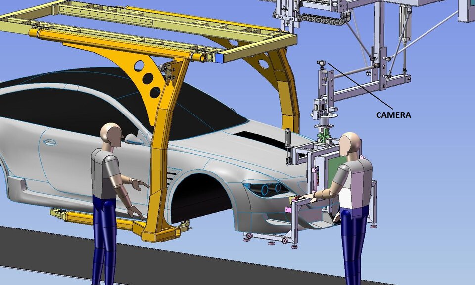 Sistema automático de acoplamiento para la fabricación de automóviles