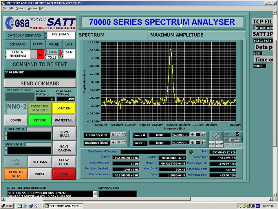 Bad news: Peak indicates an 'empty' radio signal - no data