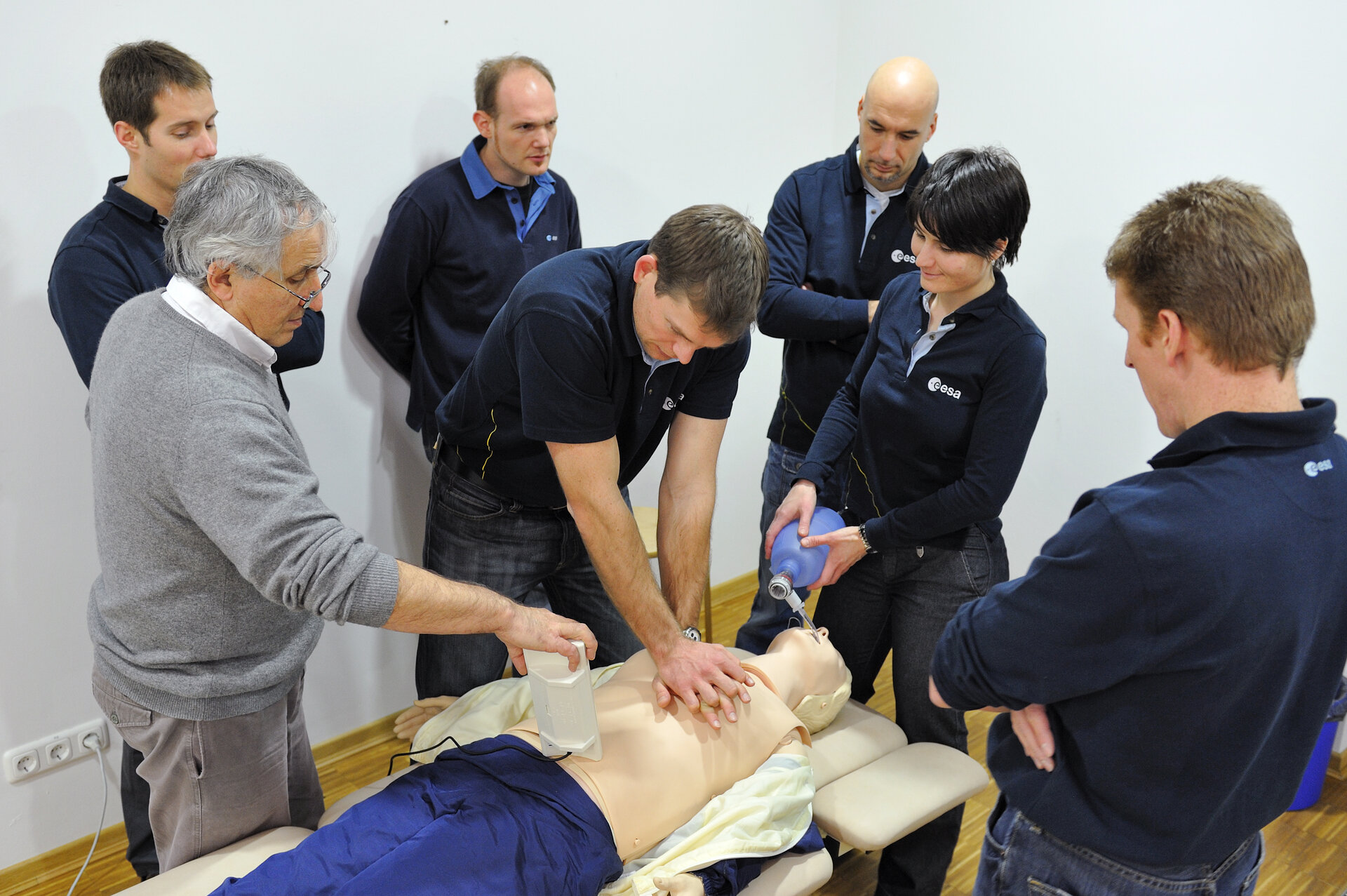 New astronauts during training