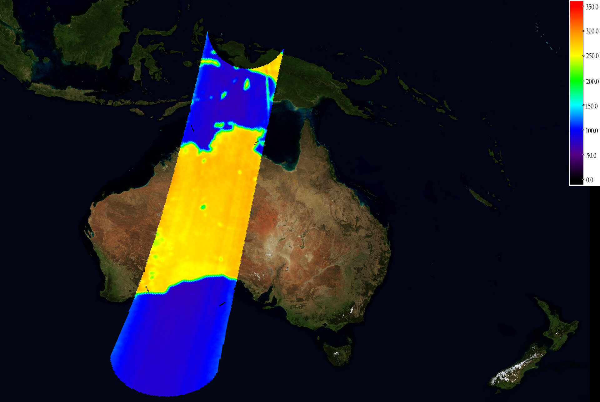 Calibrated SMOS image over Australia