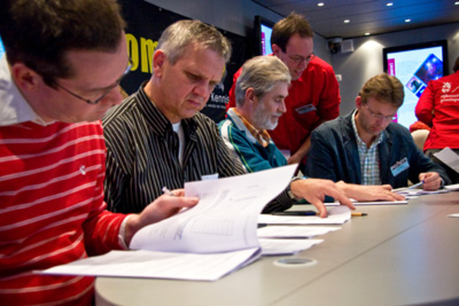 Teachers attending a workshop