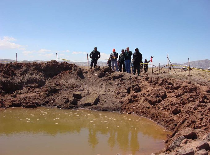 Impact crater near Carancas, Peru, 2007