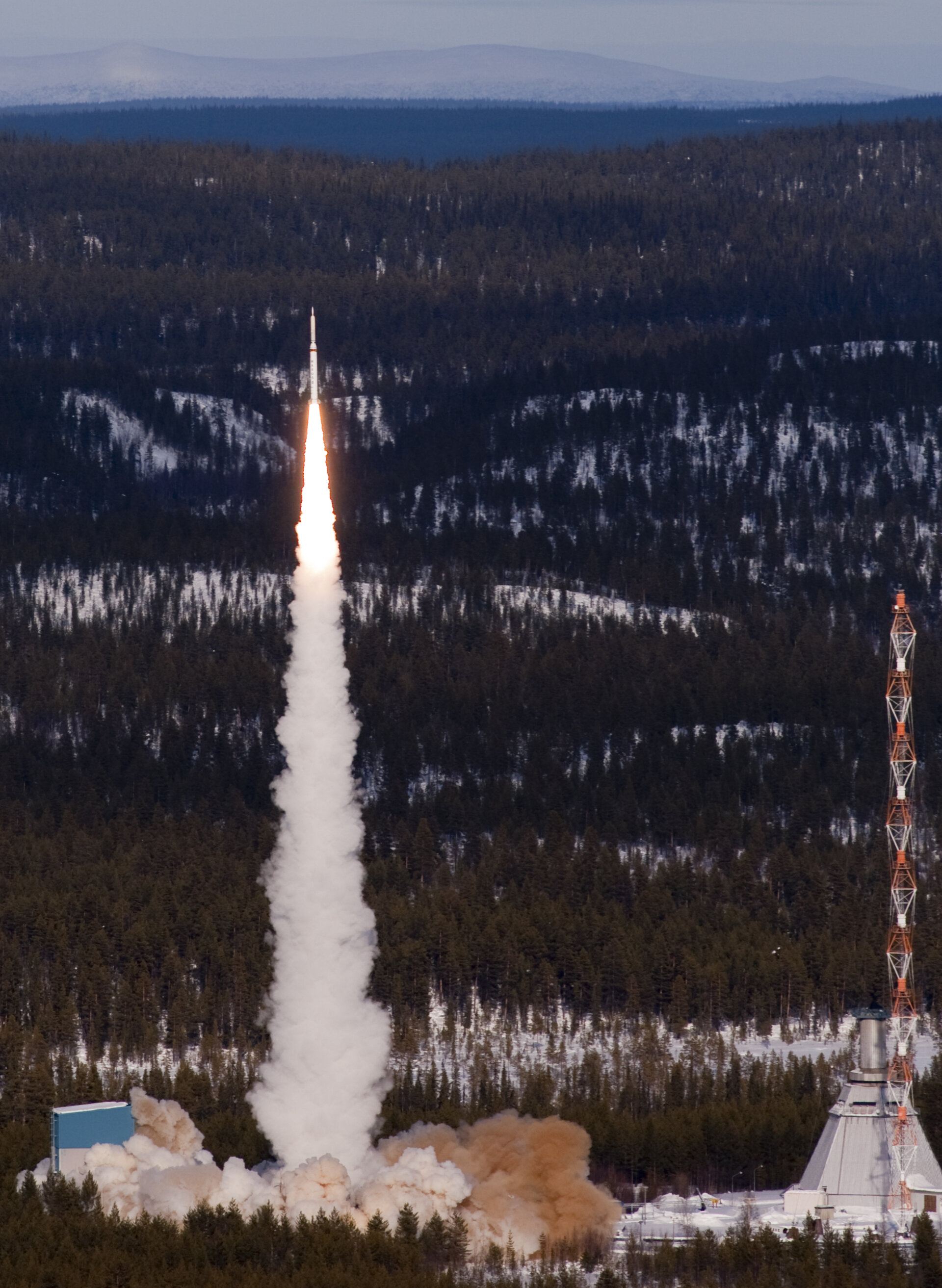 Maxus 8 lyfter från Esrange utanför Kiruna.