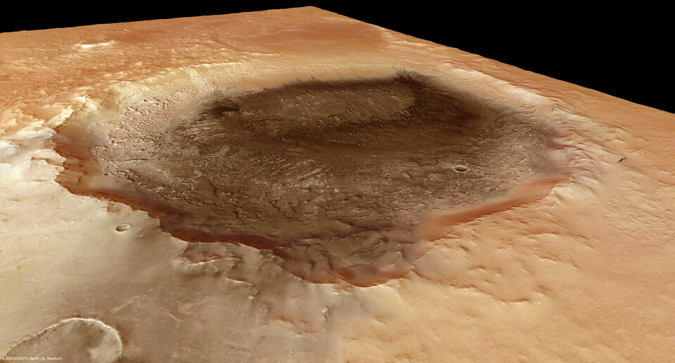 Perspective view of Meridiani Planum