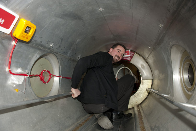 Romain Charles inside the Mars500 facility