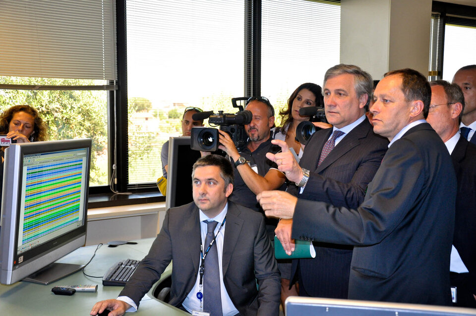 Il Vice-Presidente Tajani durante una presentazione