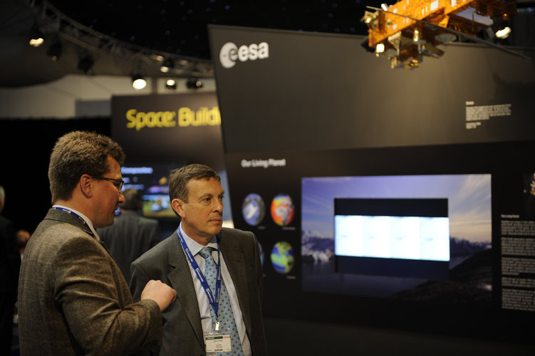 John Higgins, DG Intellect Trade Association, visiting the ESA stand