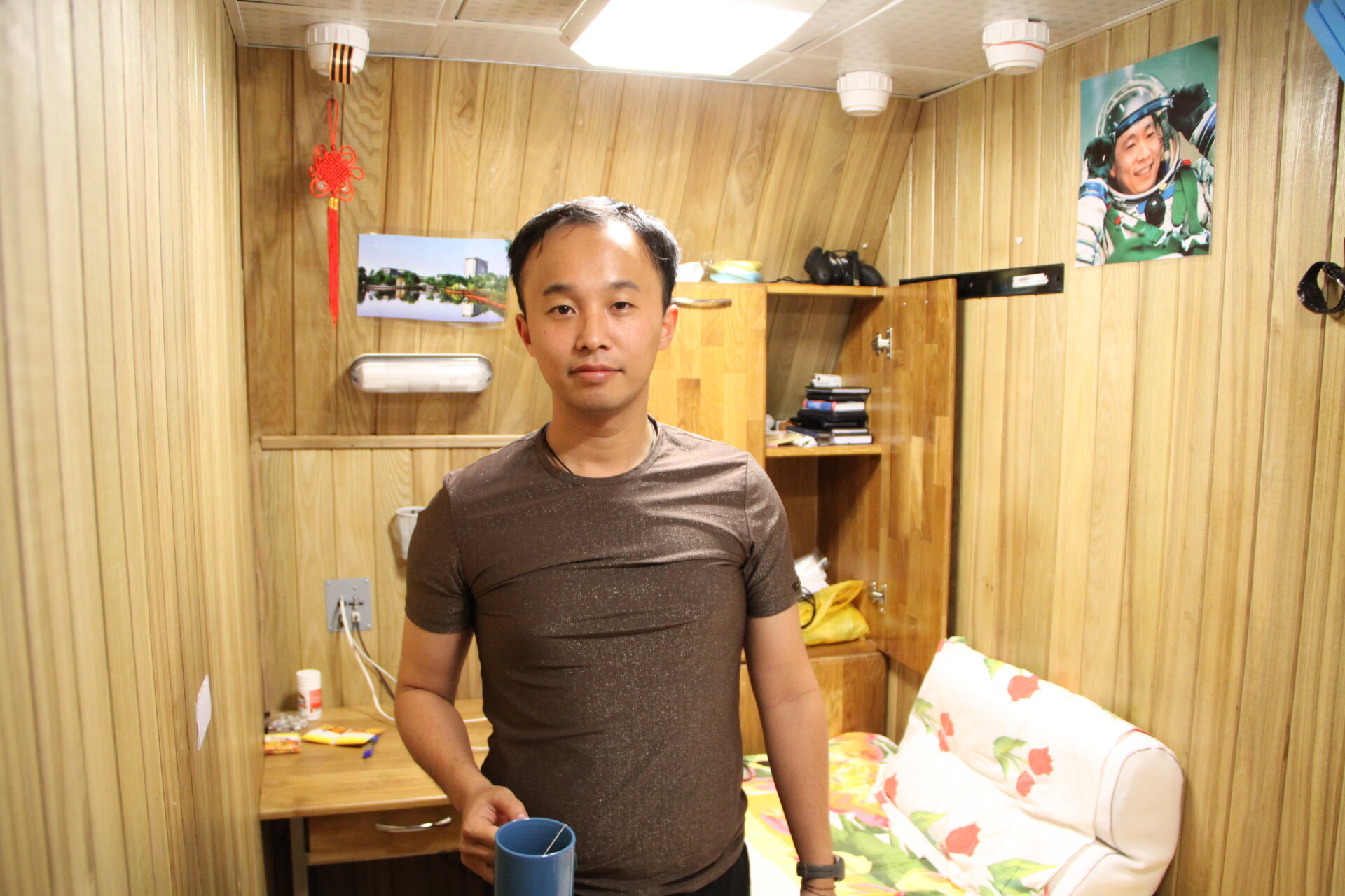 Yue in his cabin