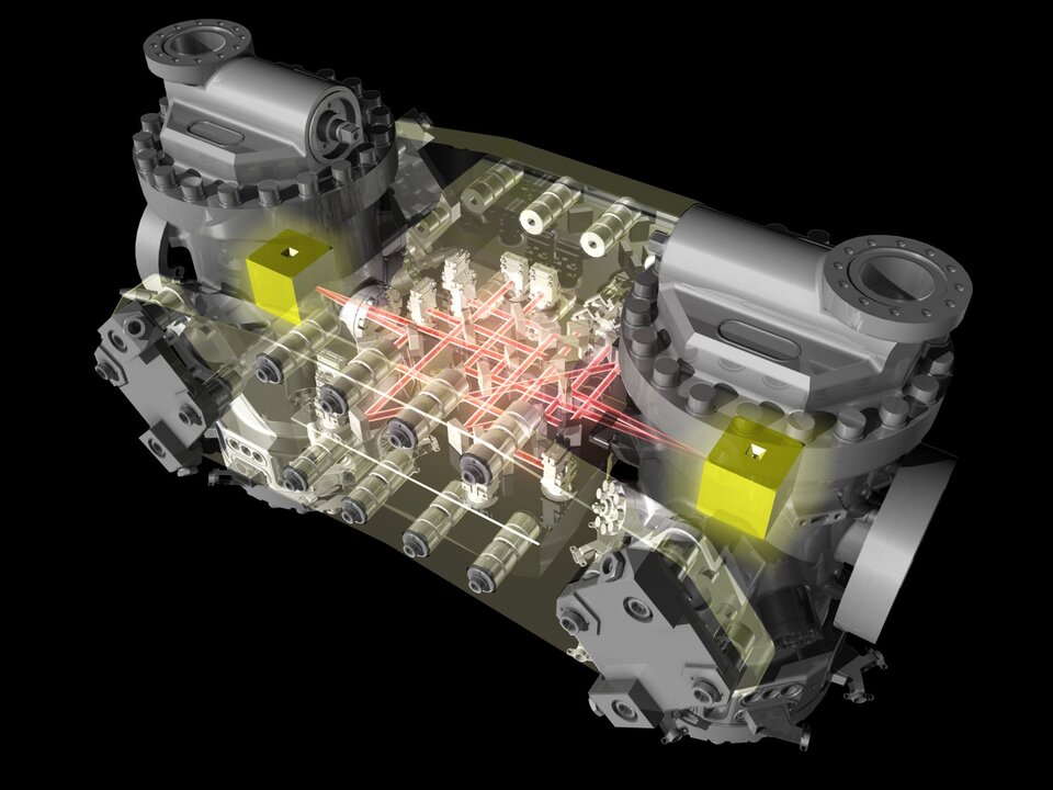 Test masses free-float at spacecraft's heart