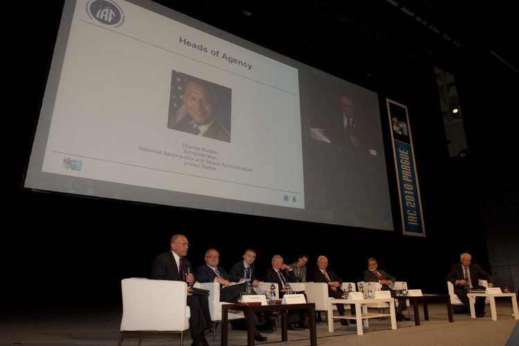 Charles Bolden, NASA Administrator, addresses IAC 2010 plenary session
