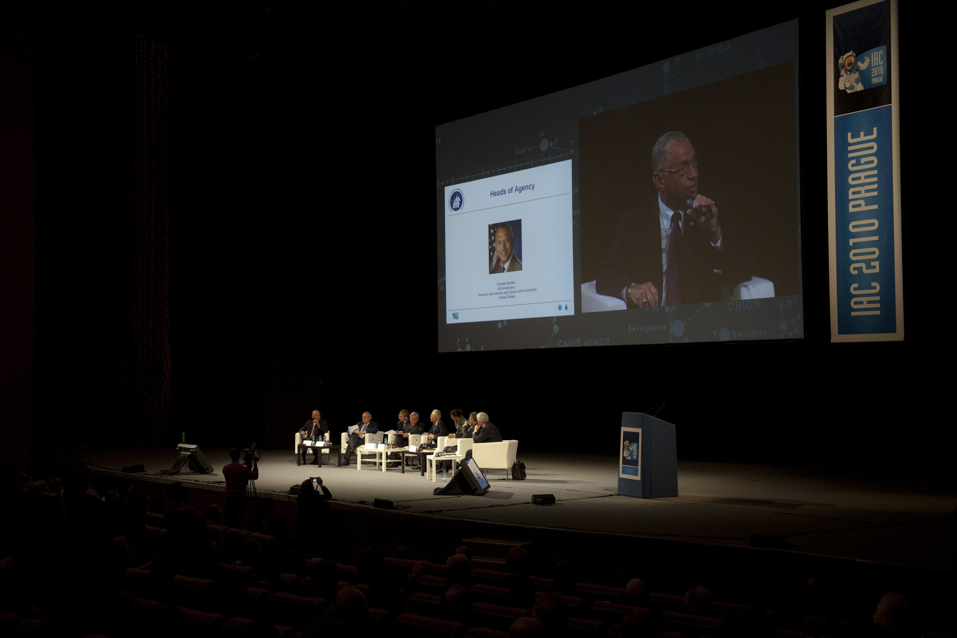 Charles Bolden, NASA Administrator, addresses IAC 2010 plenary session