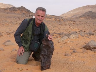 Expedition leader Mario Di Martino at Kamil crater