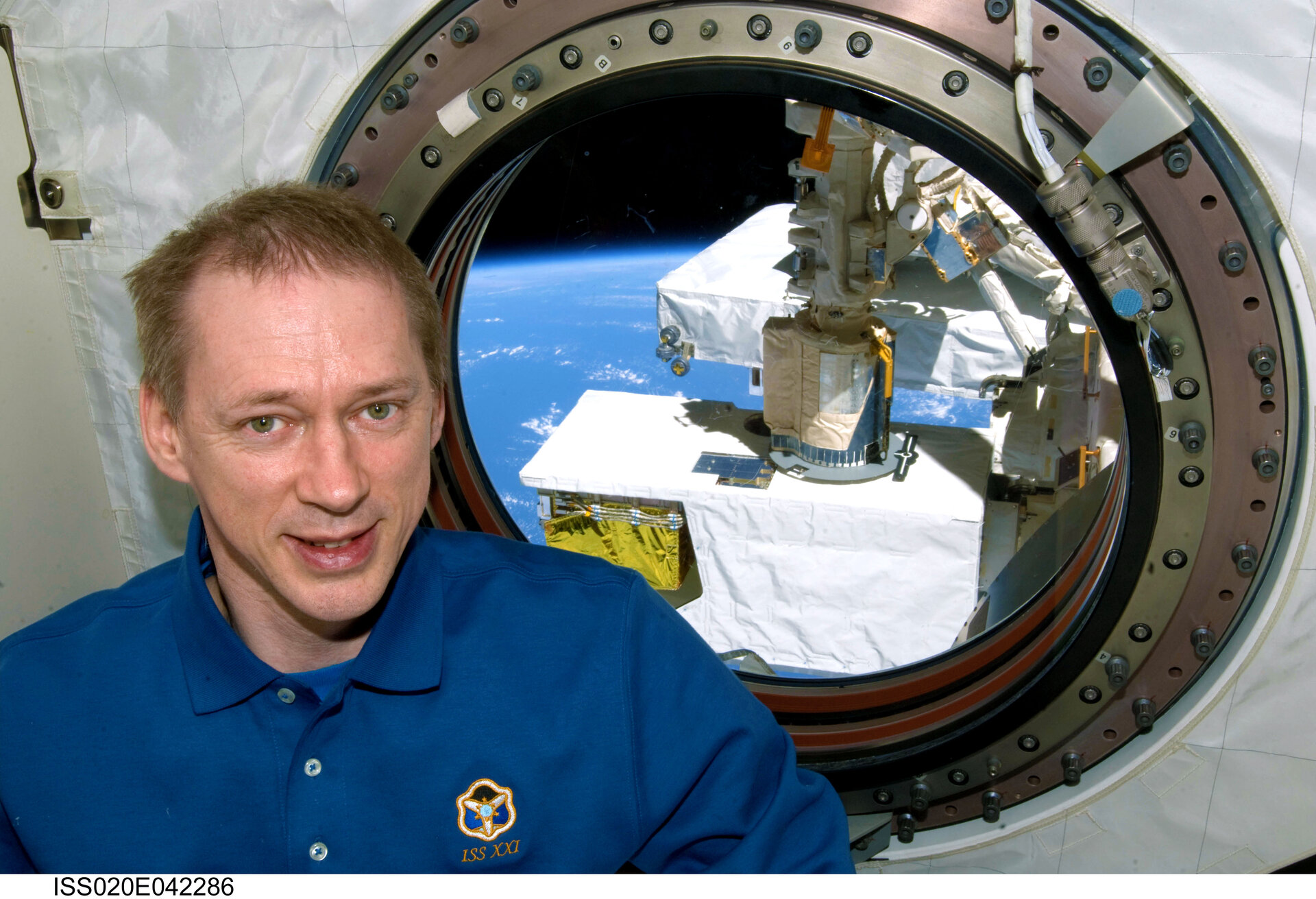 Frank De Winne aan boord van het ISS in 2009