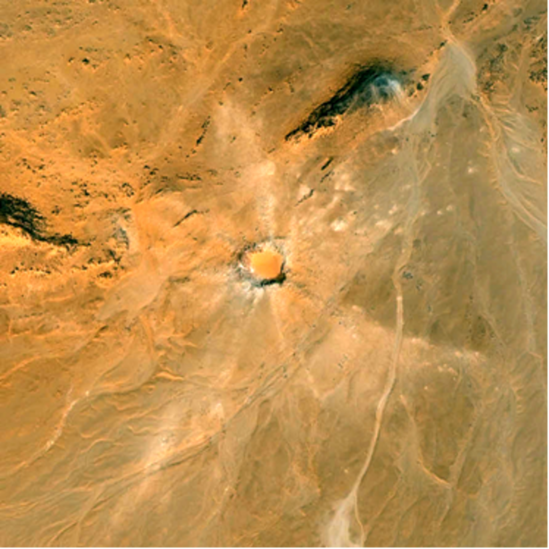 Khamil crater seen from space