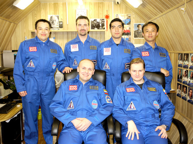 Mars500 crew in portrait