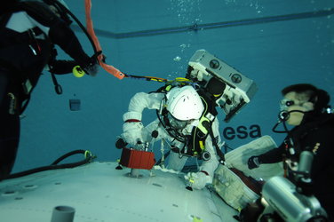 Andreas Mogensen during EVA training