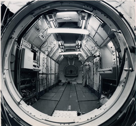 Interior view during of Spacelab-1 at Bremen in 1979