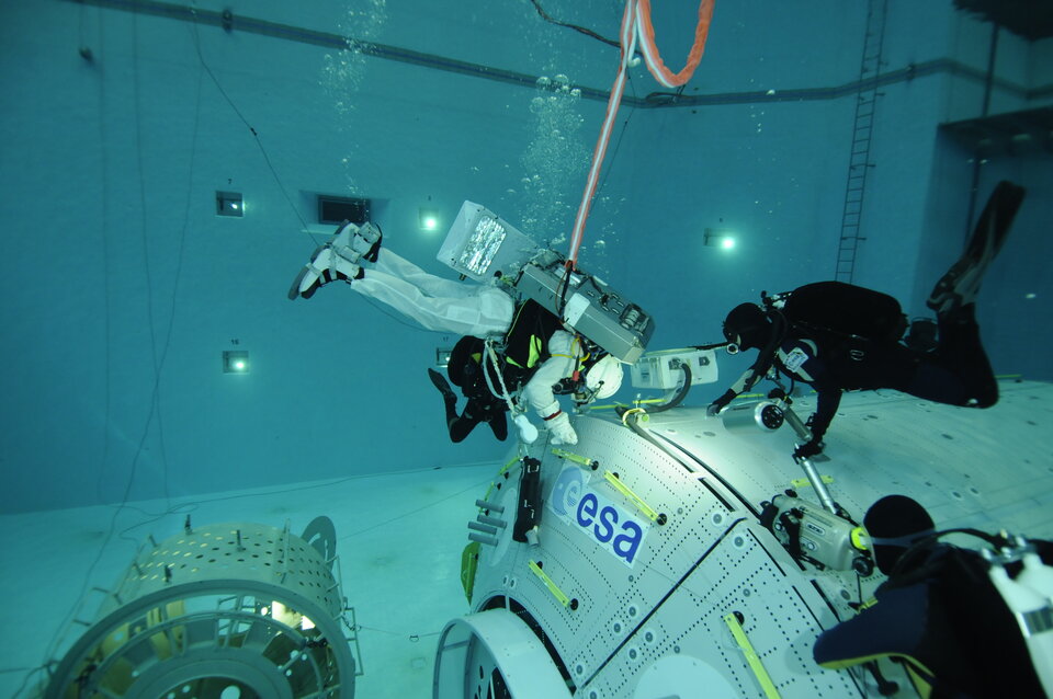 Luca Parmitano during EVA training