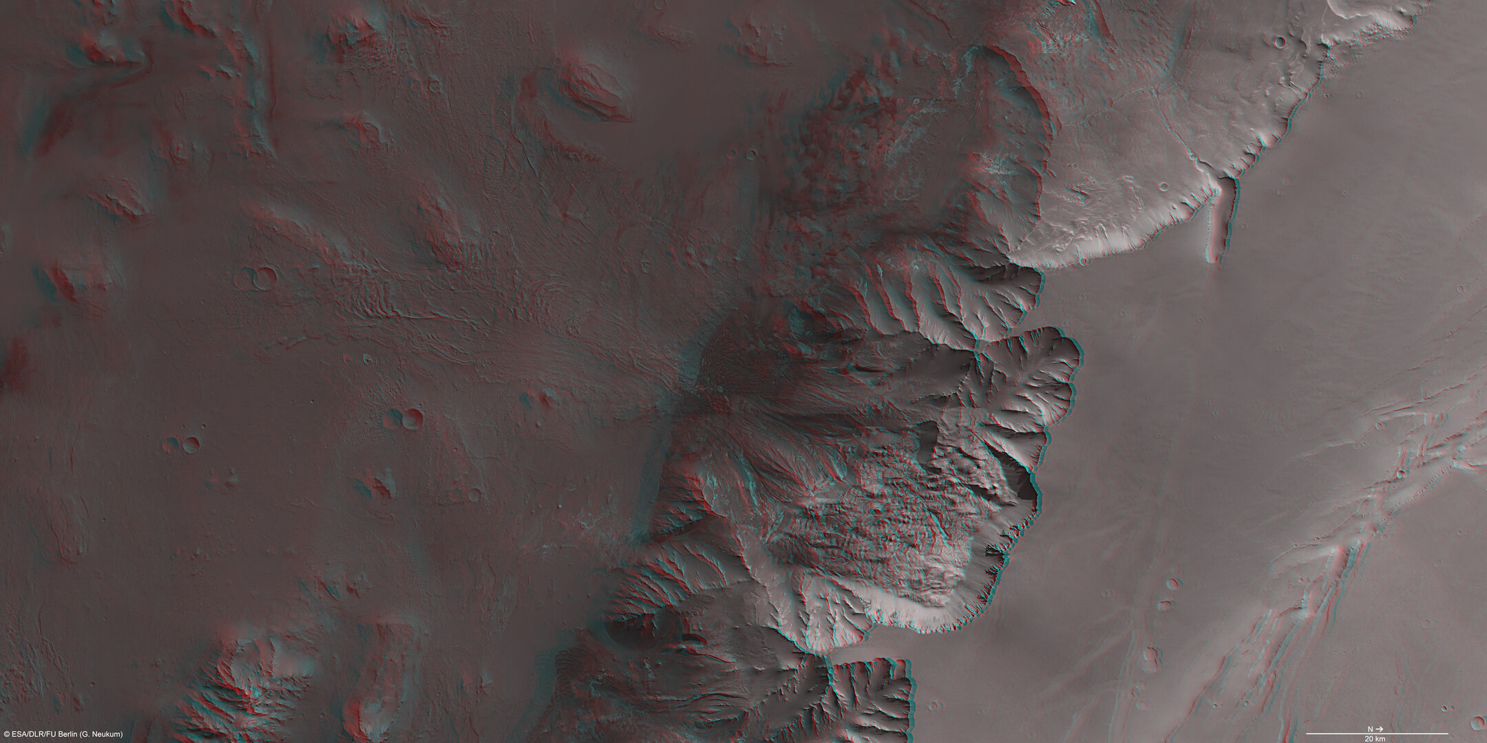 Melas Chasma on Mars in 3D