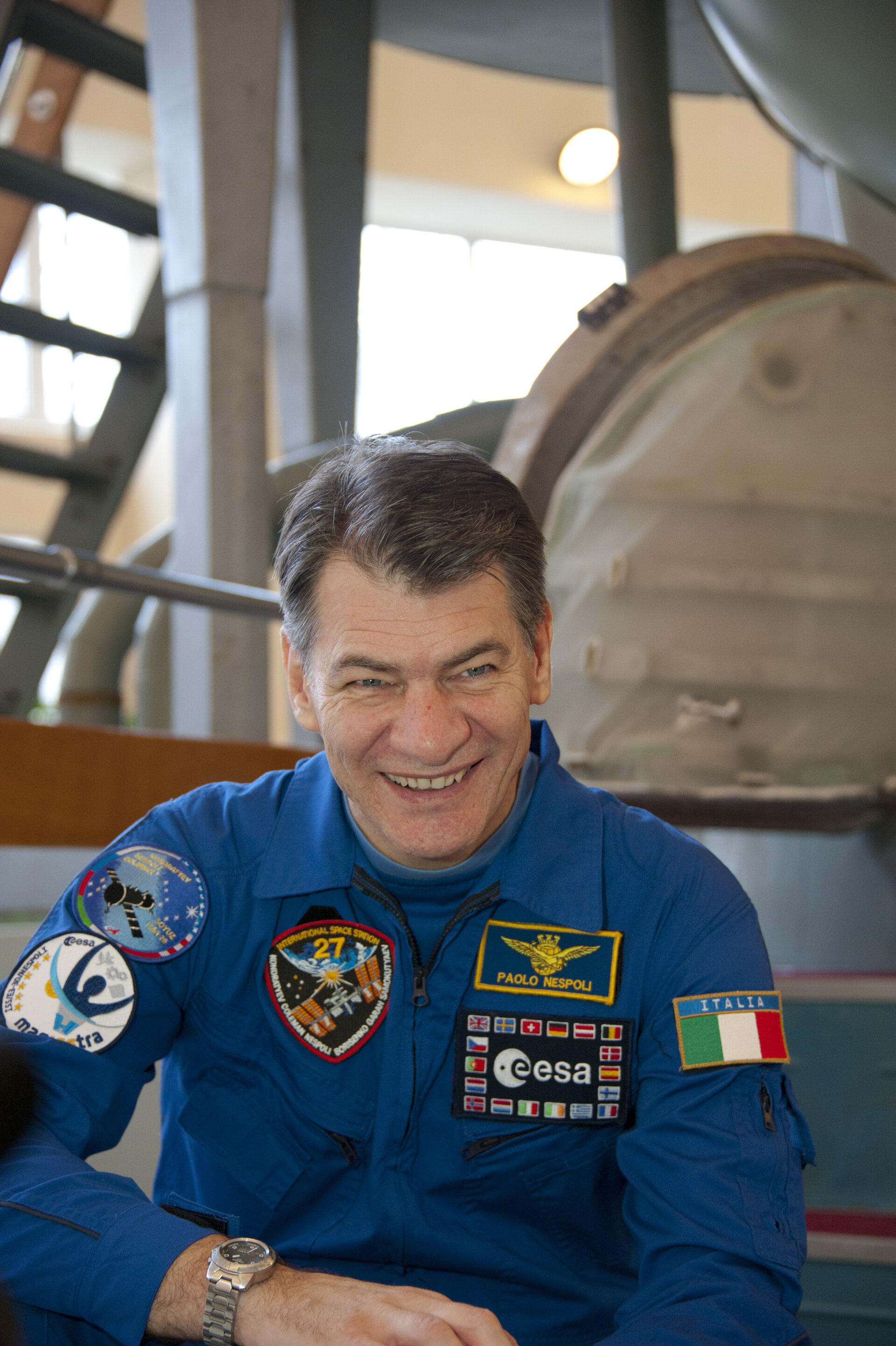 Paolo Nespoli during training