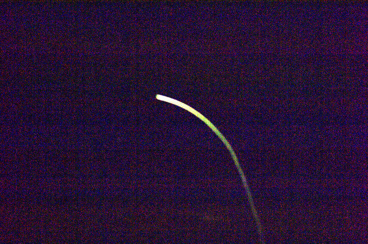 Plasma trail produced by Space Shuttle Endeavour