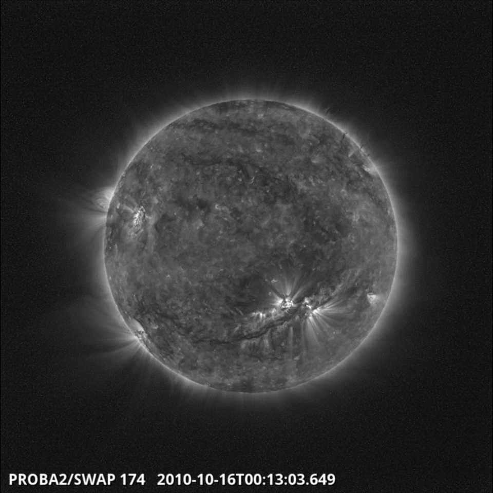 SWAP image of 16 October solar flare