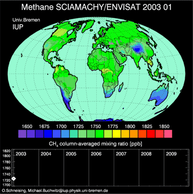Atmospheric methane 2003–09