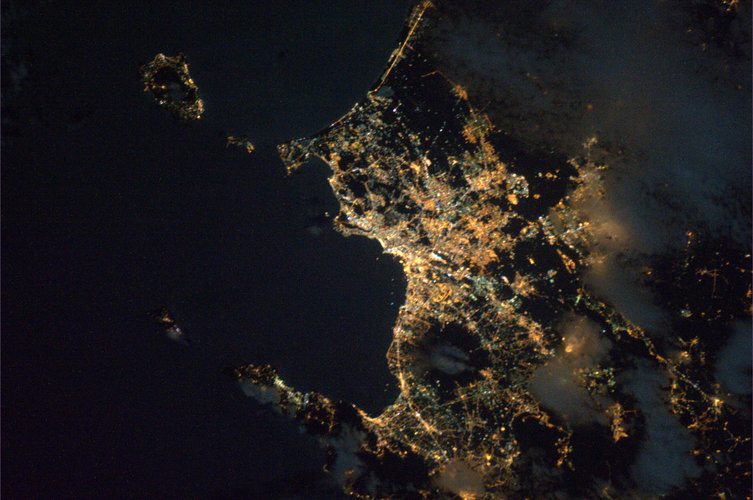 Naples and the Mount Vesuvius seen from ISS