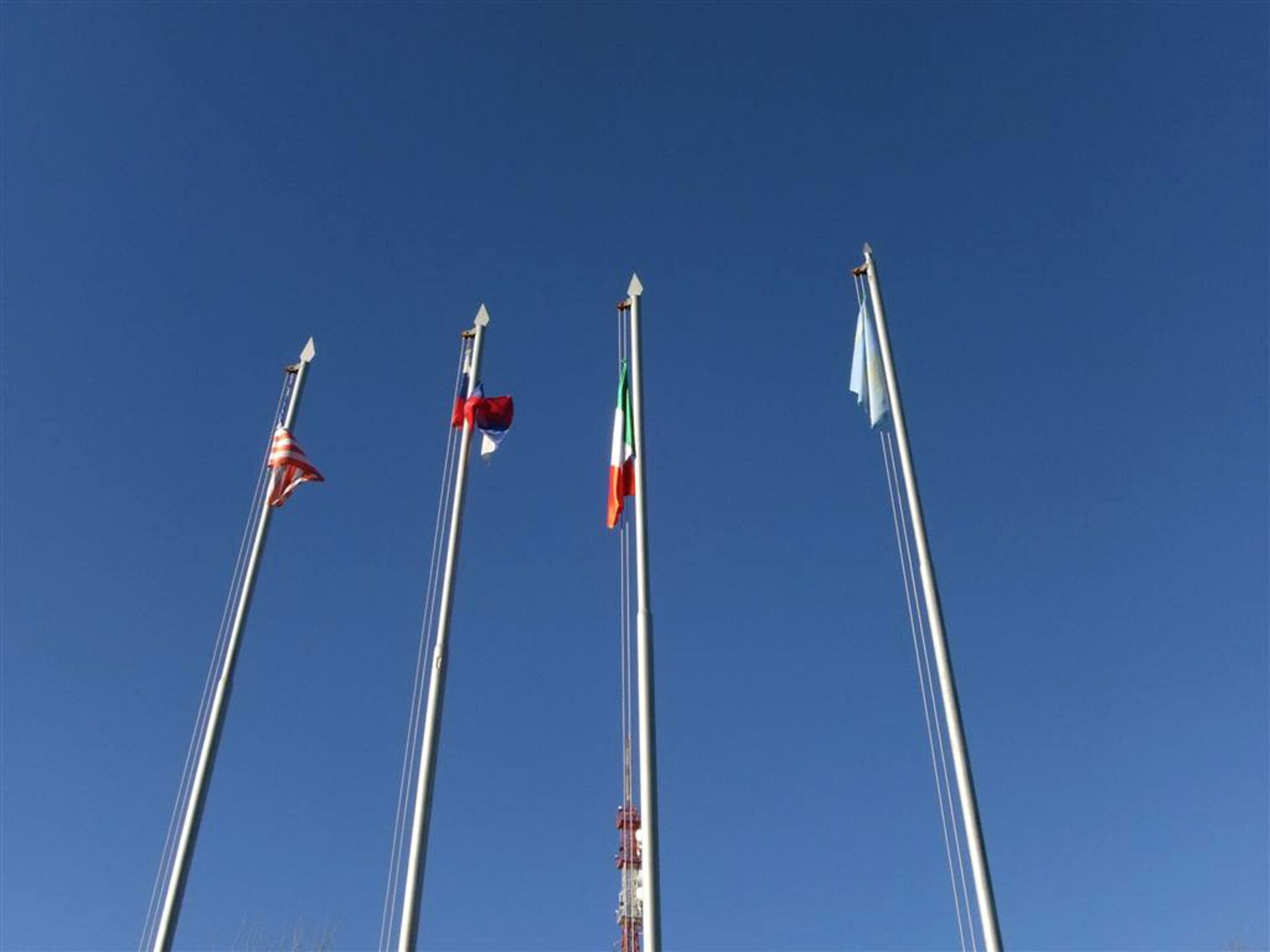 Raising of the flags