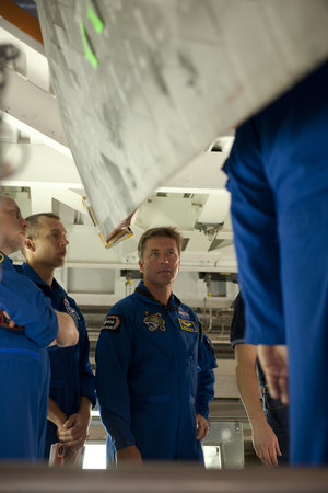 Roberto Vittori and the STS-134 mission crew during training