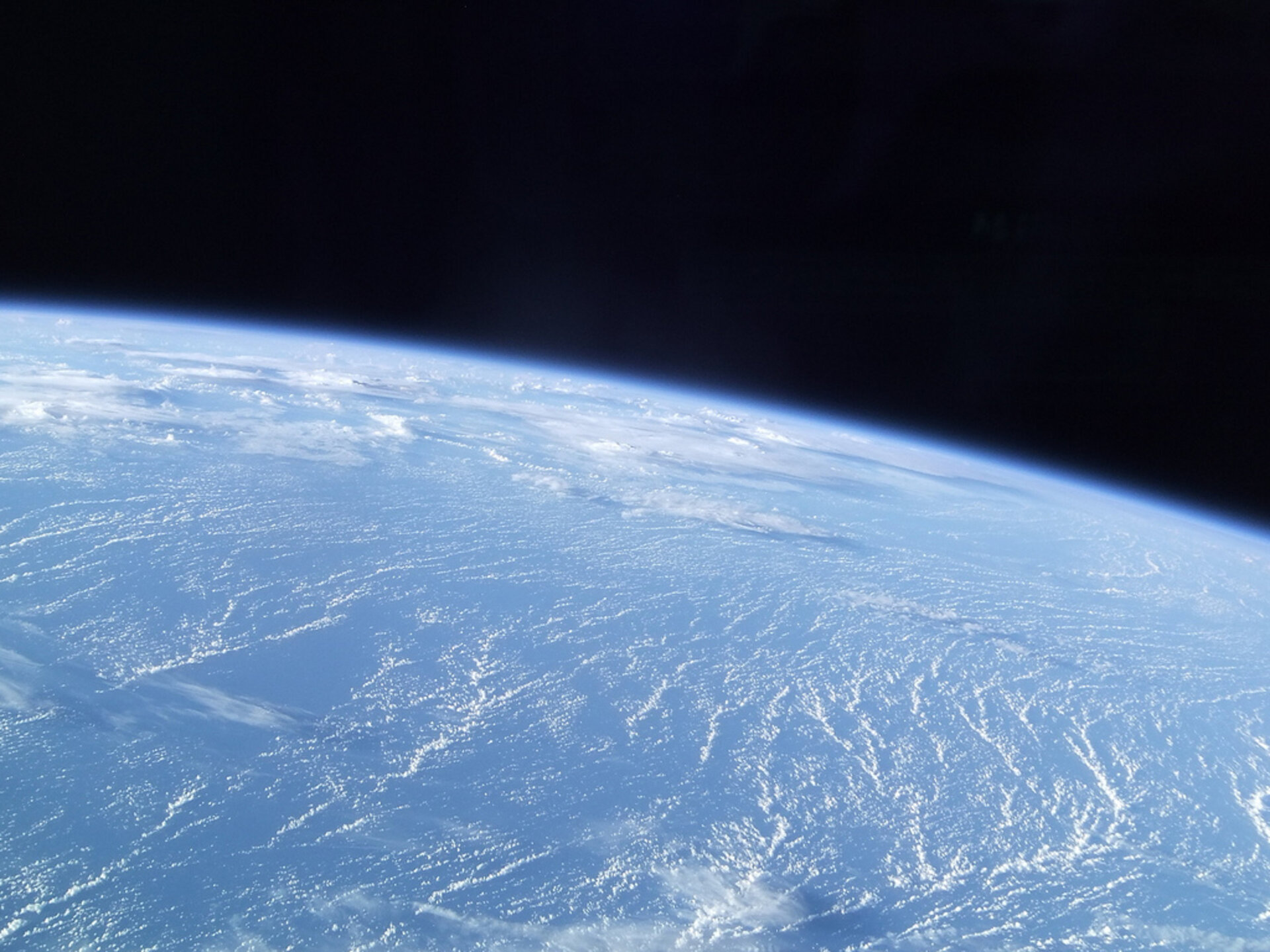 The first view out of the Soyuz window