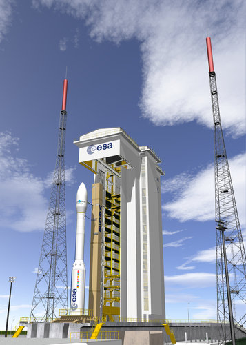 Artist's impression of Vega on launch pad