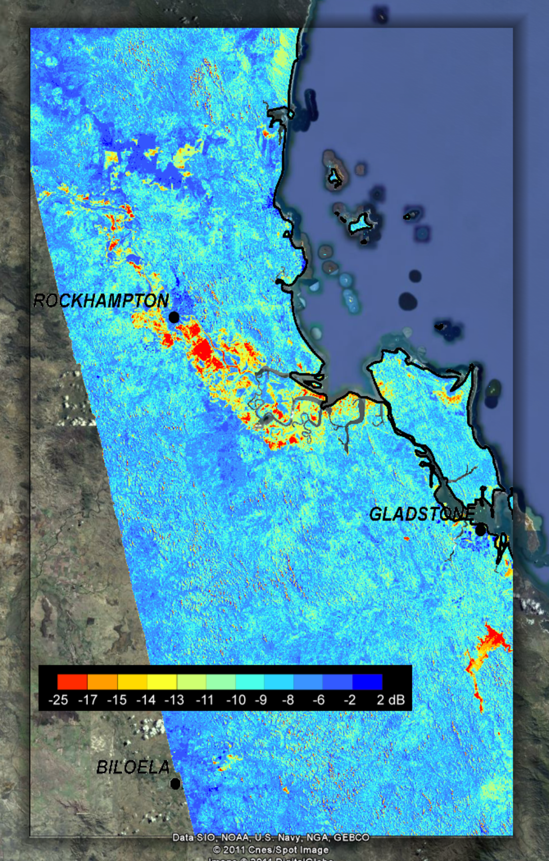 Inundated areas from ASAR