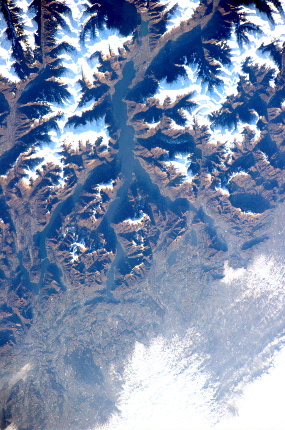 Il lago di Como visto dalla ISS