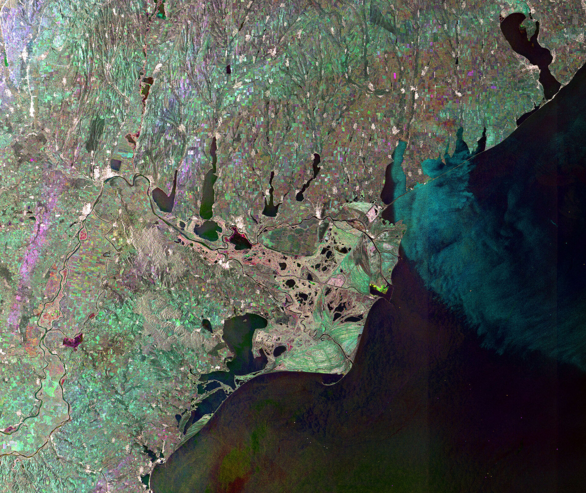 Radar image of the Danube Delta
