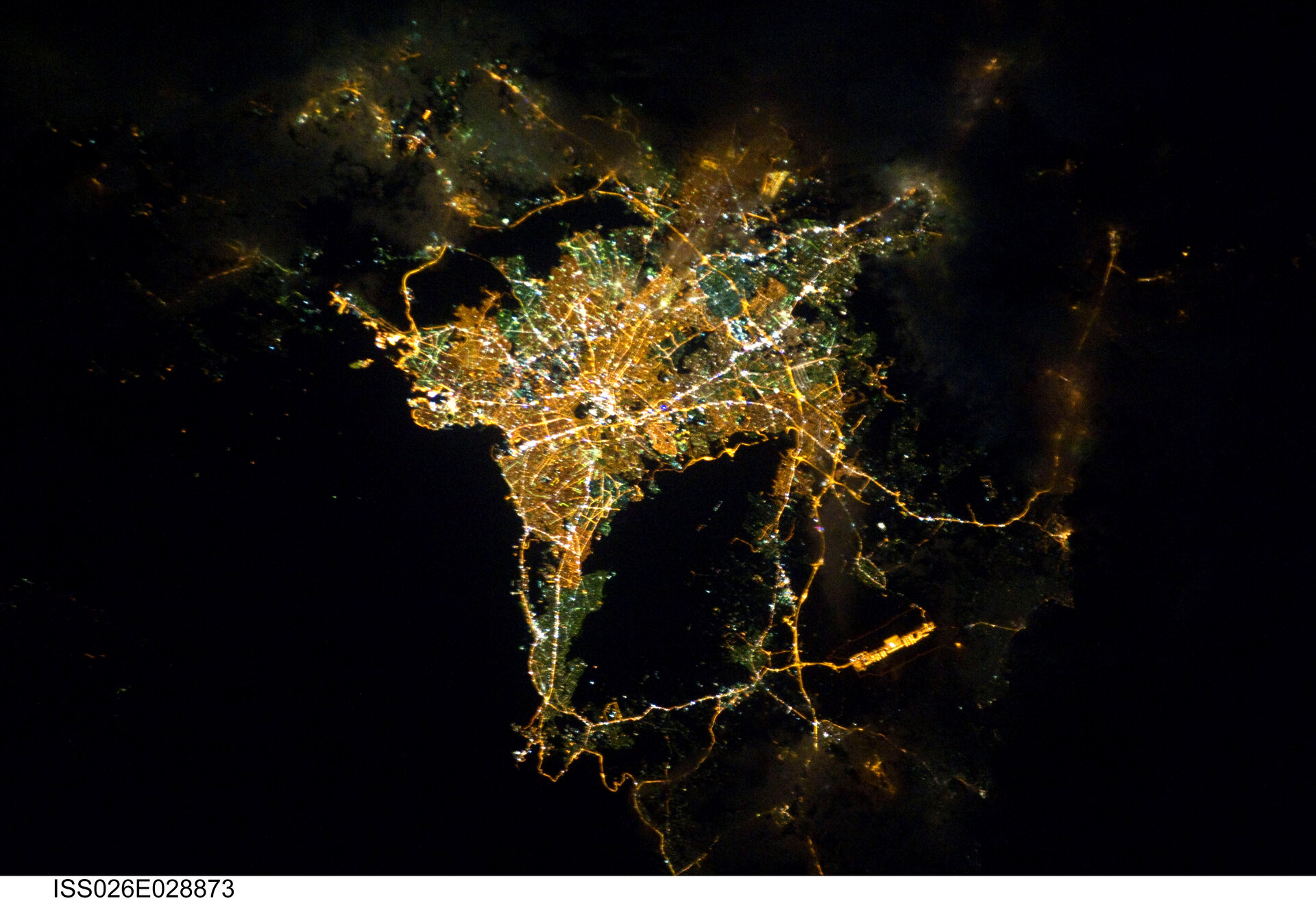 Athens, seen by Paolo Nespoli from ISS