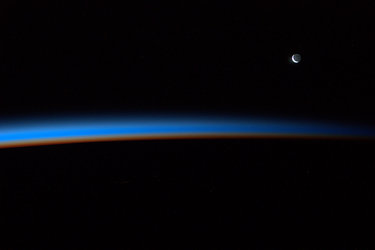 Crescent Moon, as seen from the ISS